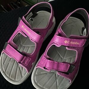 Columbia Kids' Fuchsia and Gray Sandals